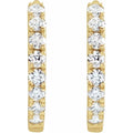 Diamond  Gold Hoop Earrings