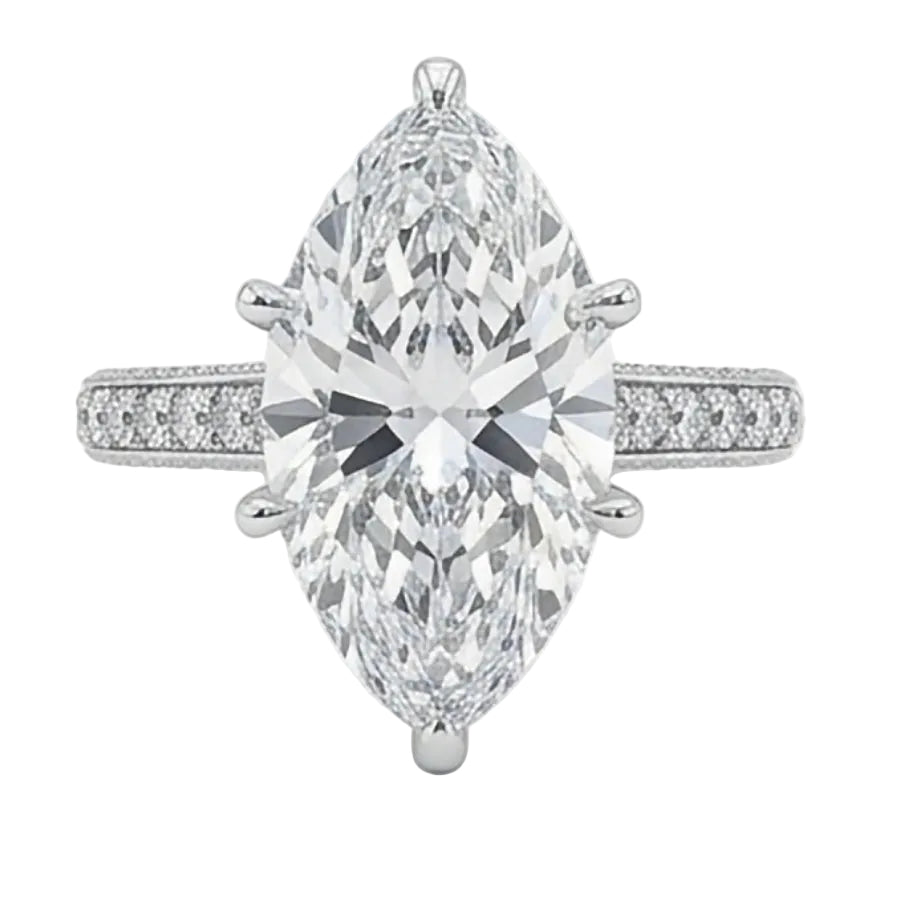 3.9 CT LG Marquise Diamond   Engagement Ring