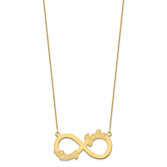 14K Gold Infinity Necklace