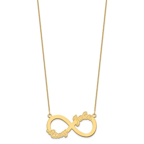 14K Gold Infinity Necklace