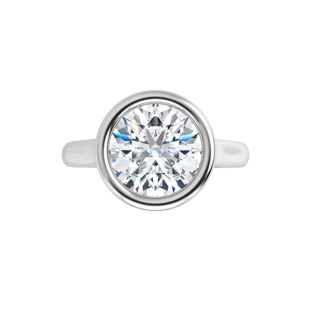 Round Solitaire Bezel Engagement Ring