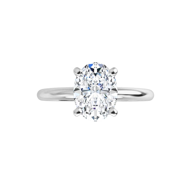 1 CT Oval Solitaire Engagement Ring